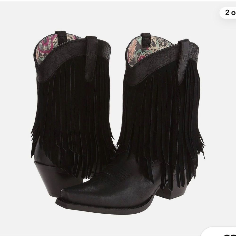 Ariat Women's Black Fringe Cowboy Boots